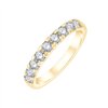 Demi Alliance diamant en or 18 carats