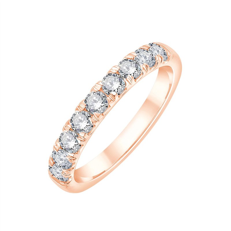 Demi Alliance diamant en or 18 carats