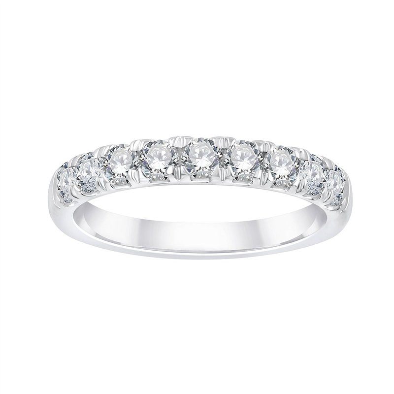 Demi Alliance diamant en or 18 carats