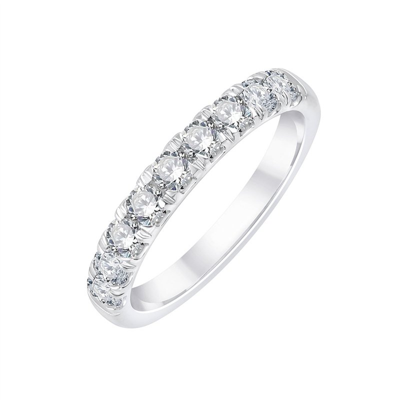 Demi Alliance diamant en or 18 carats