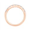Demi Alliance diamant en or 18 carats