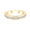 Demi Alliance serti clos diamant en or 18 carats