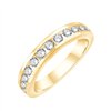 Demi Alliance serti clos diamant en or 18 carats