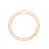 Demi Alliance serti clos diamant en or 18 carats