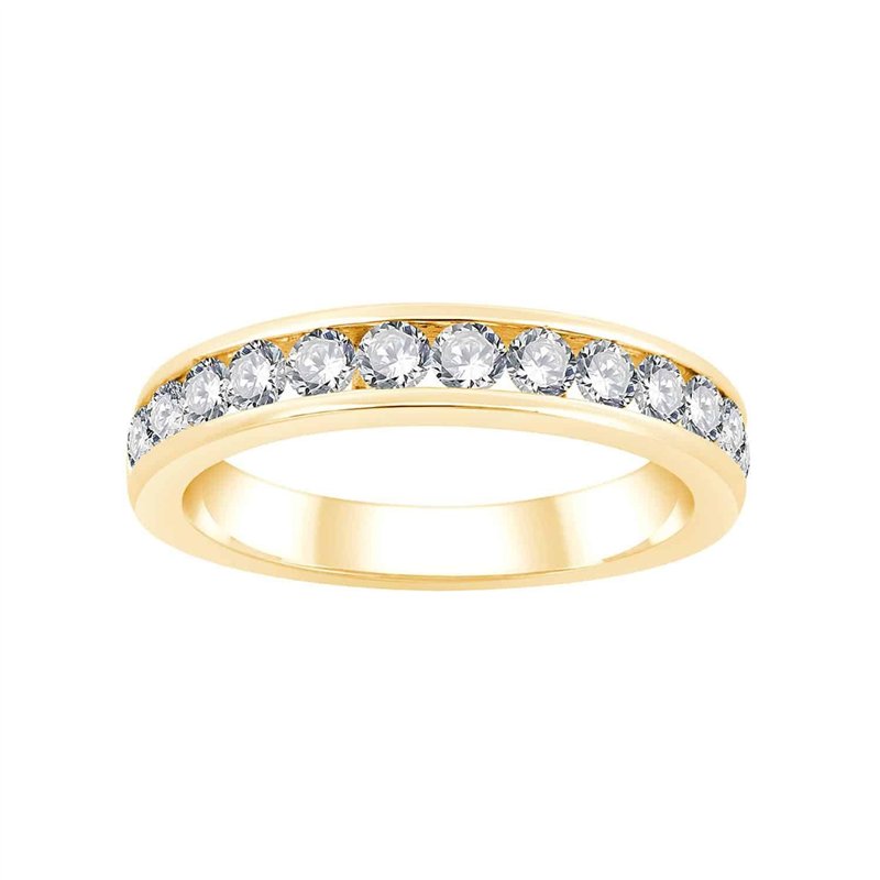 Demi Alliance diamant en or 18 carats