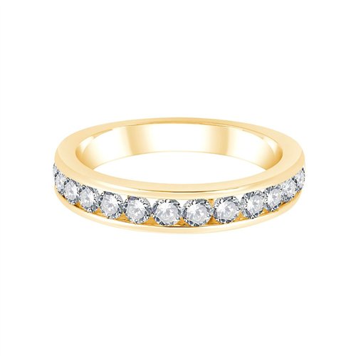 Demi Alliance diamant en or 18 carats