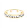 Demi Alliance diamant en or 18 carats