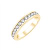 Demi Alliance diamant en or 18 carats