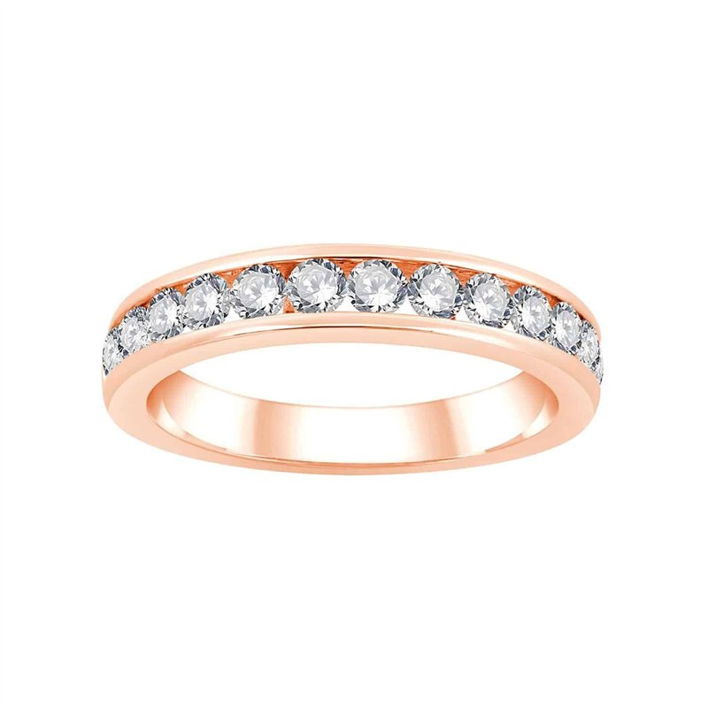 Demi Alliance diamant en or 18 carats