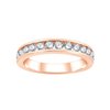 Demi Alliance diamant en or 18 carats