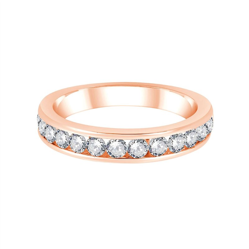 Demi Alliance diamant en or 18 carats