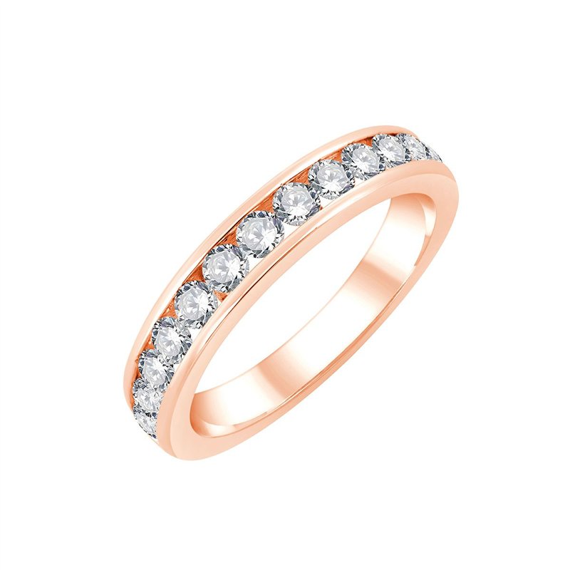 Demi Alliance diamant en or 18 carats