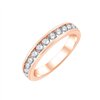 Demi Alliance diamant en or 18 carats