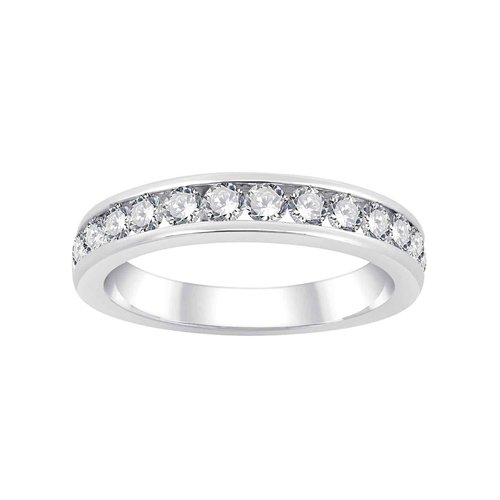 Demi Alliance diamant en or 18 carats