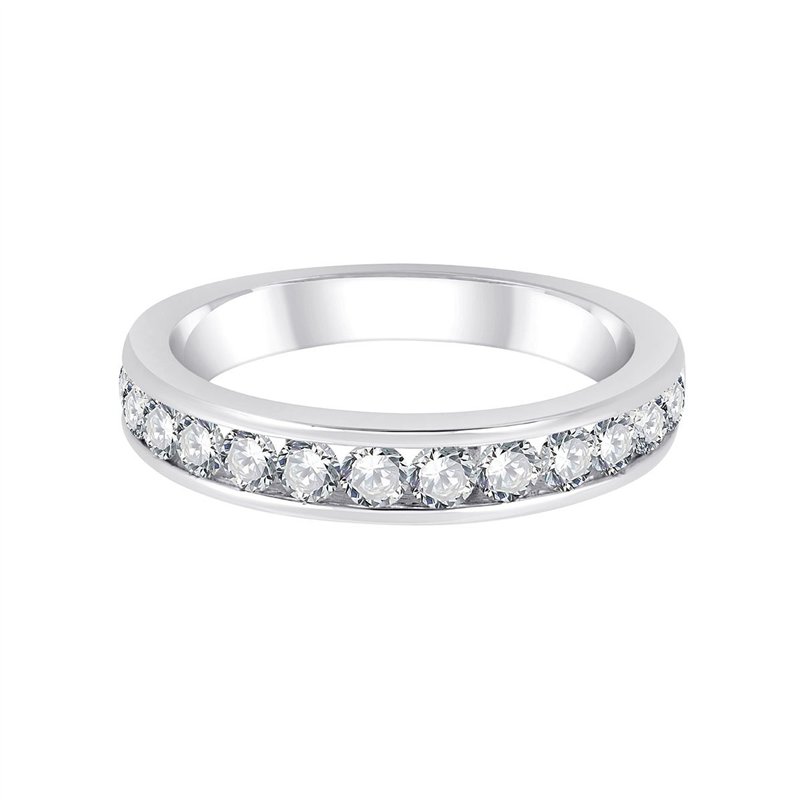 Demi Alliance diamant en or 18 carats
