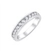 Demi Alliance diamant en or 18 carats