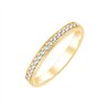 Demi Alliance serti clos diamant en or 18 carats
