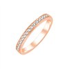Demi Alliance serti clos diamant en or 18 carats