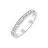 Demi Alliance serti clos diamant en or 18 carats