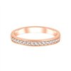 Demi Alliance serti clos diamant en or 18 carats