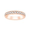 Demi Alliance serti clos diamant en or 18 carats
