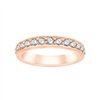 Demi Alliance serti clos diamant en or 18 carats
