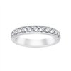 Demi Alliance serti clos diamant en or 18 carats