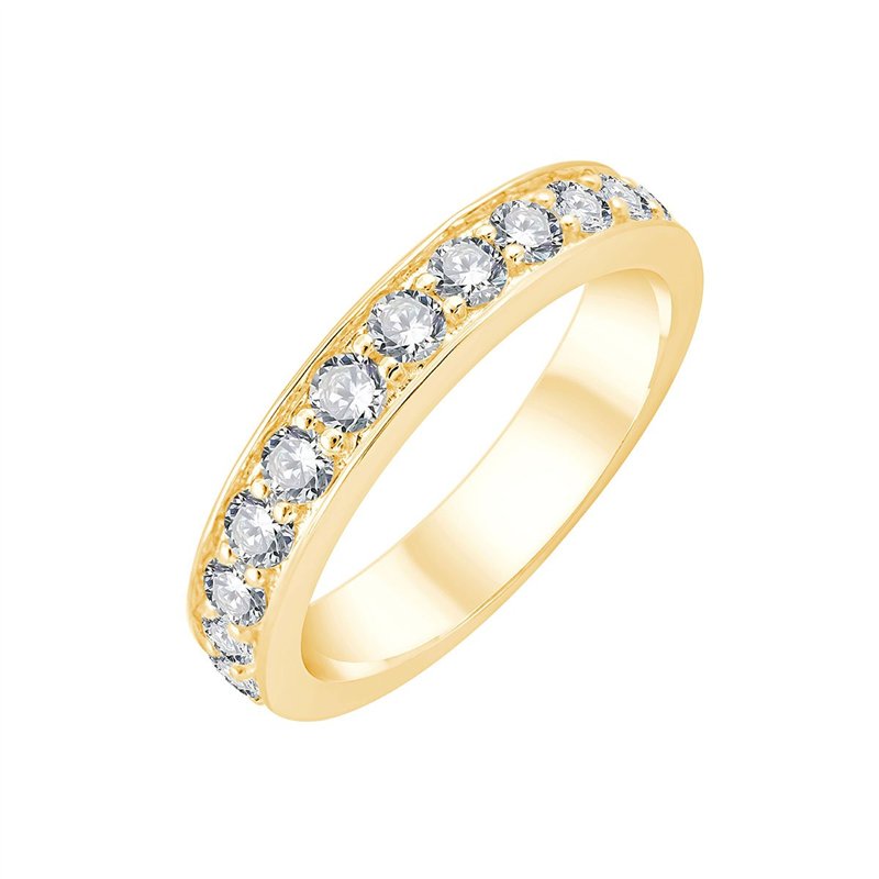 Demi Alliance diamant en or 18 carats