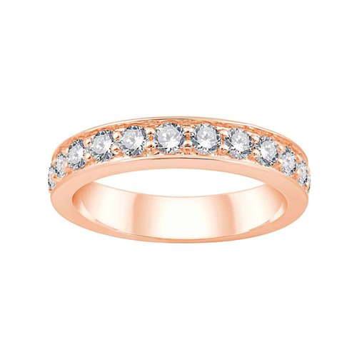 Demi Alliance diamant en or 18 carats