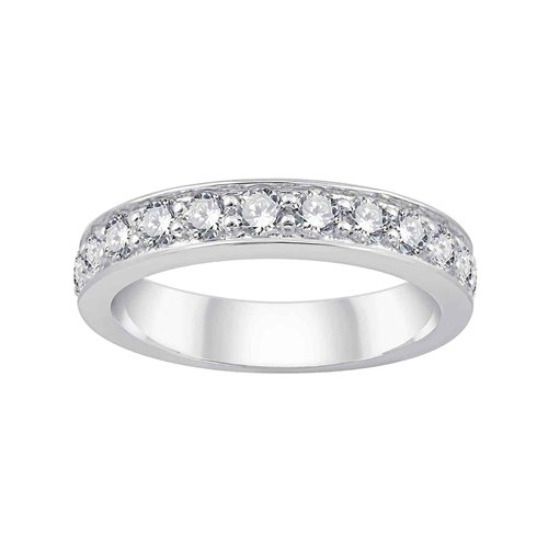 Demi Alliance diamant en or 18 carats