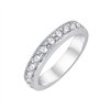 Demi Alliance diamant en or 18 carats