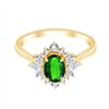 Bague émeraude et diamant en or 18 carats