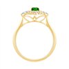 Bague émeraude et diamant en or 18 carats