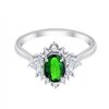 Bague émeraude et diamant en or 18 carats