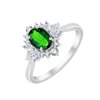 Bague émeraude et diamant en or 18 carats