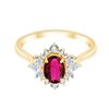Bague rubis et diamant en or 18 carats
