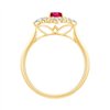Bague rubis et diamant en or 18 carats