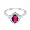 Bague rubis et diamant en or 18 carats