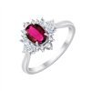 Bague rubis et diamant en or 18 carats