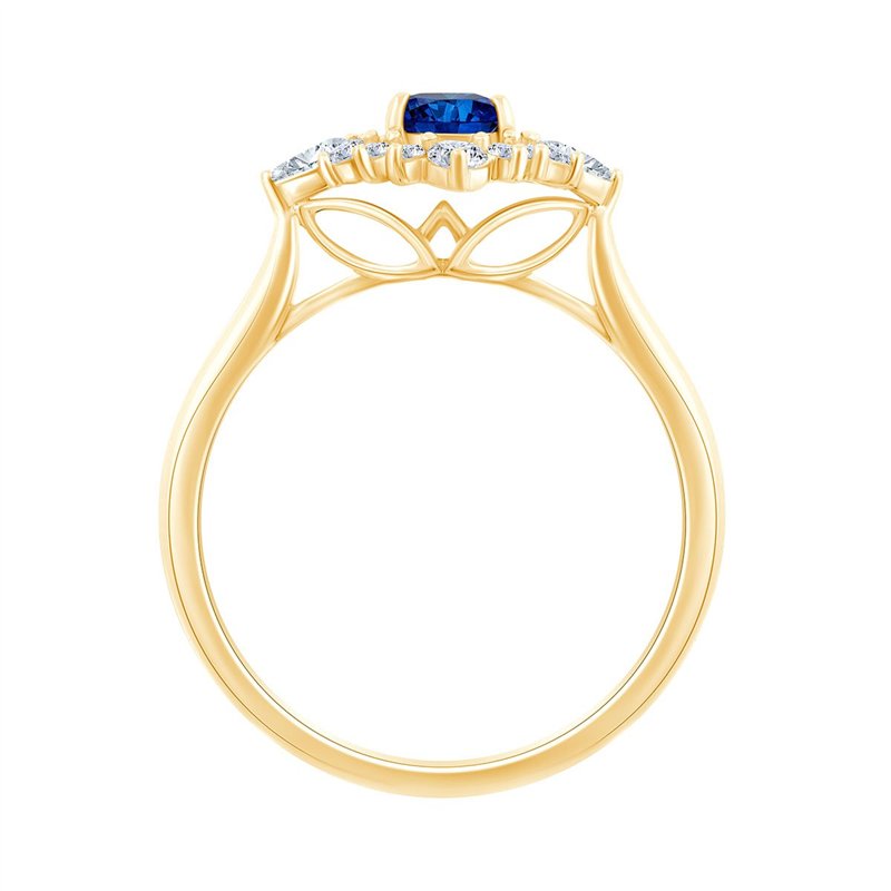Bague saphir et diamant en or 18 carats