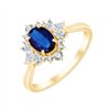 Bague saphir et diamant en or 18 carats