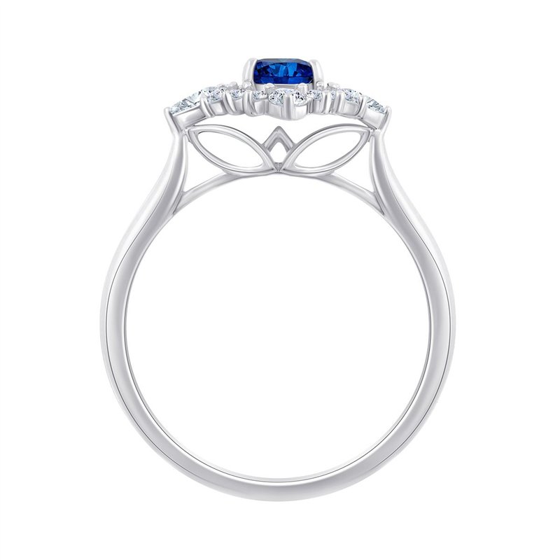 Bague saphir et diamant en or 18 carats