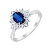 Bague saphir et diamant en or 18 carats
