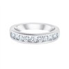 Demi Alliance serti clos diamant en or 18 carats