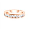 Demi Alliance serti clos diamant en or 18 carats