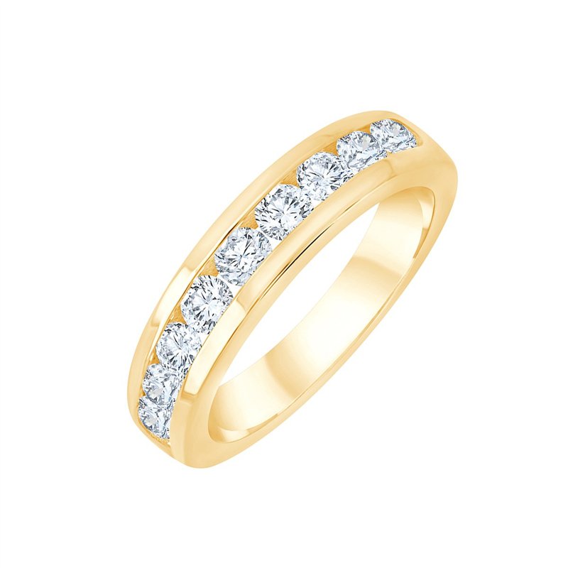 Demi Alliance diamant en or 18 carats