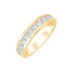 Demi Alliance diamant en or 18 carats