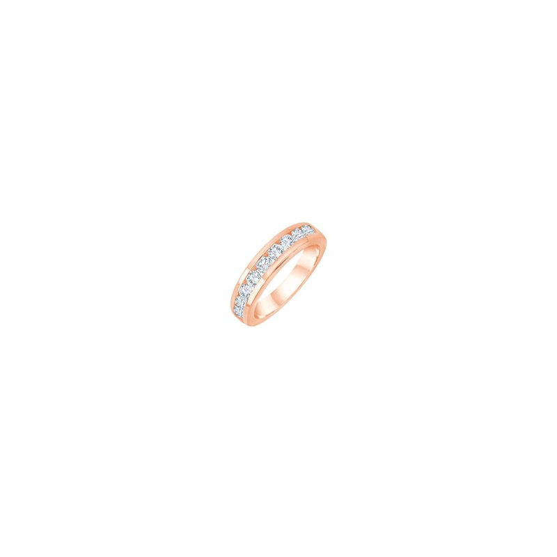 Demi Alliance diamant en or 18 carats