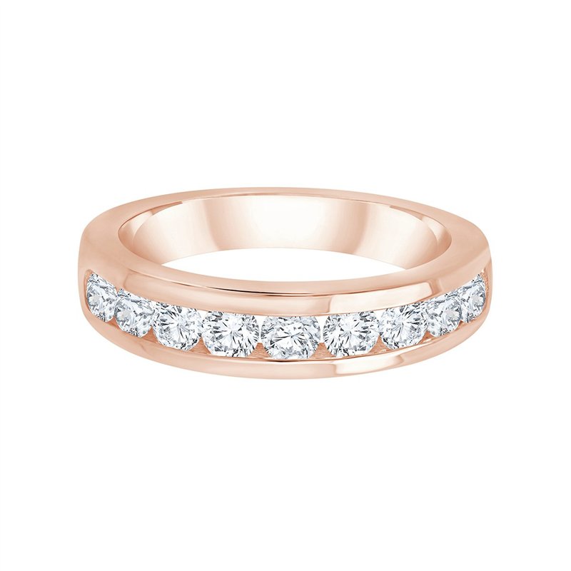 Demi Alliance diamant en or 18 carats