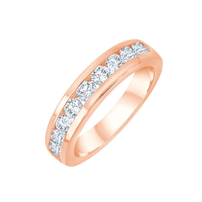 Demi Alliance diamant en or 18 carats